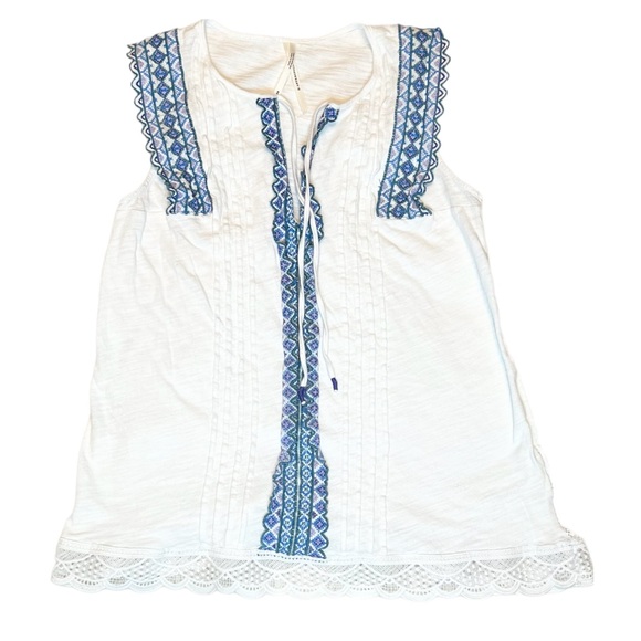Anthropologie Tops - Anthropologie Sigrid Embroidered Sleeveless Top XS